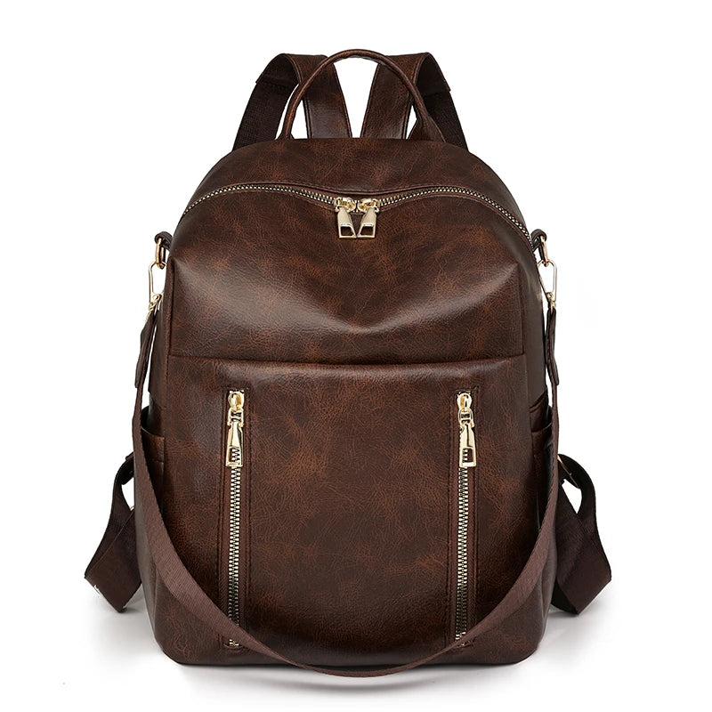 Stylish Solid Color Women’s Backpack
