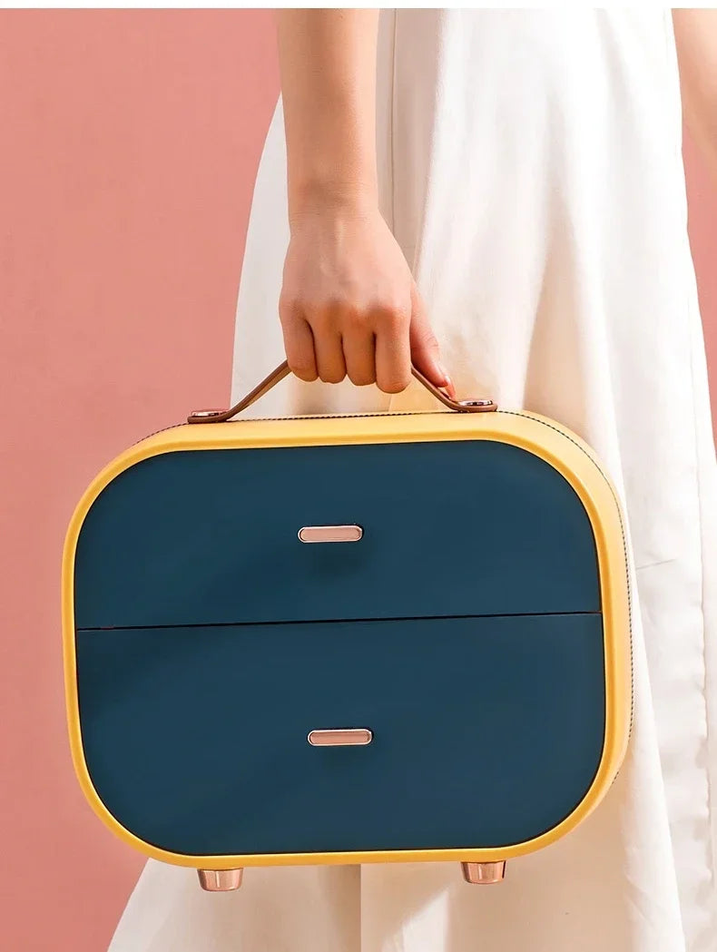 Travel Jewelry Organizer Box with Handle