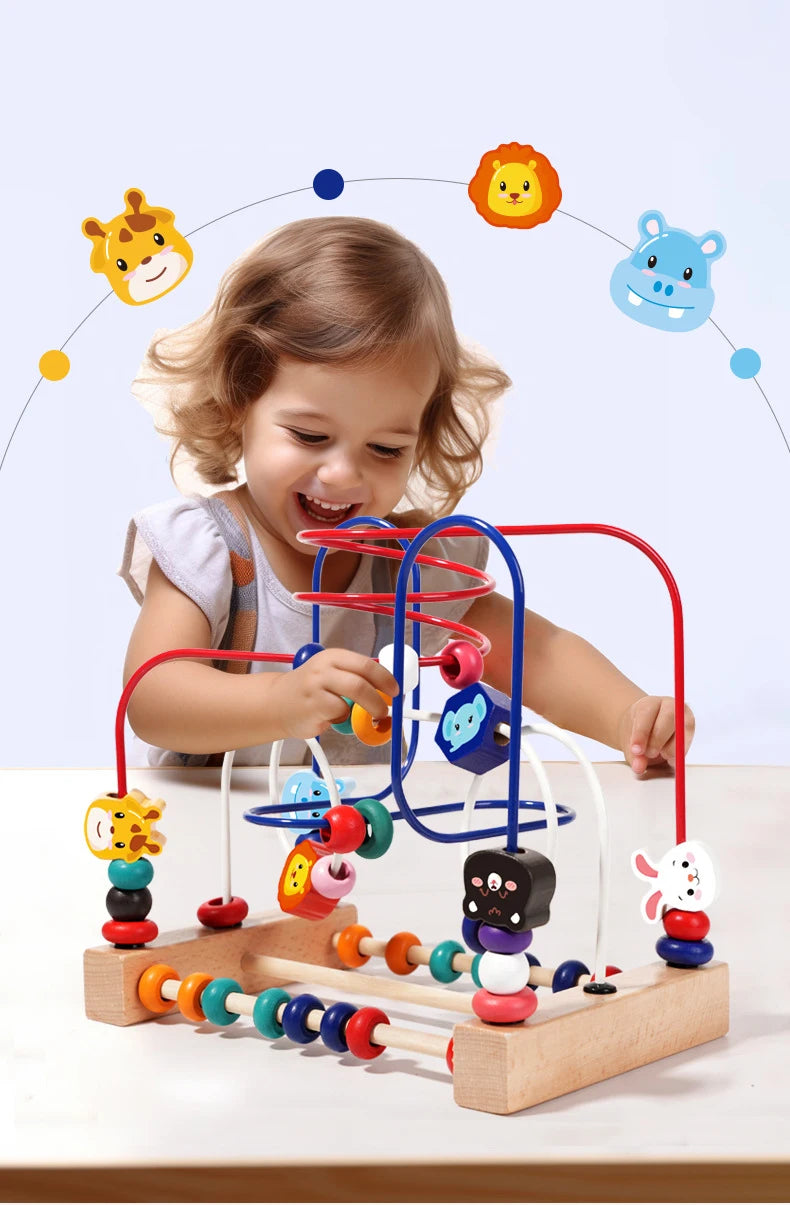 Kids Wooden Bead Maze Toy