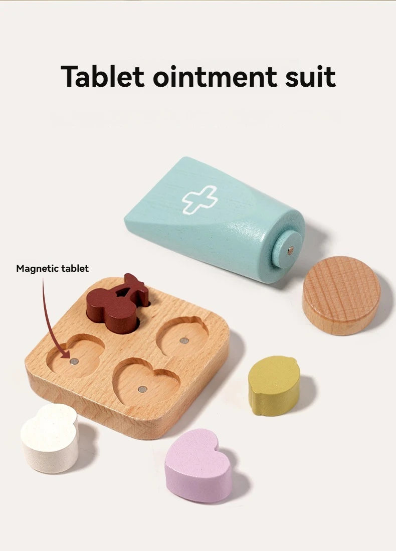 Kids Wooden Doctor Pretend Play Set