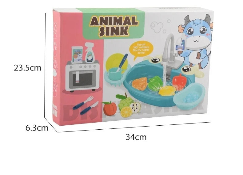Kids Electric Kitchen Sink Play Set