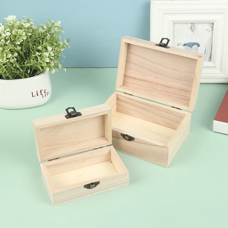 Rectangular Wooden Storage Box