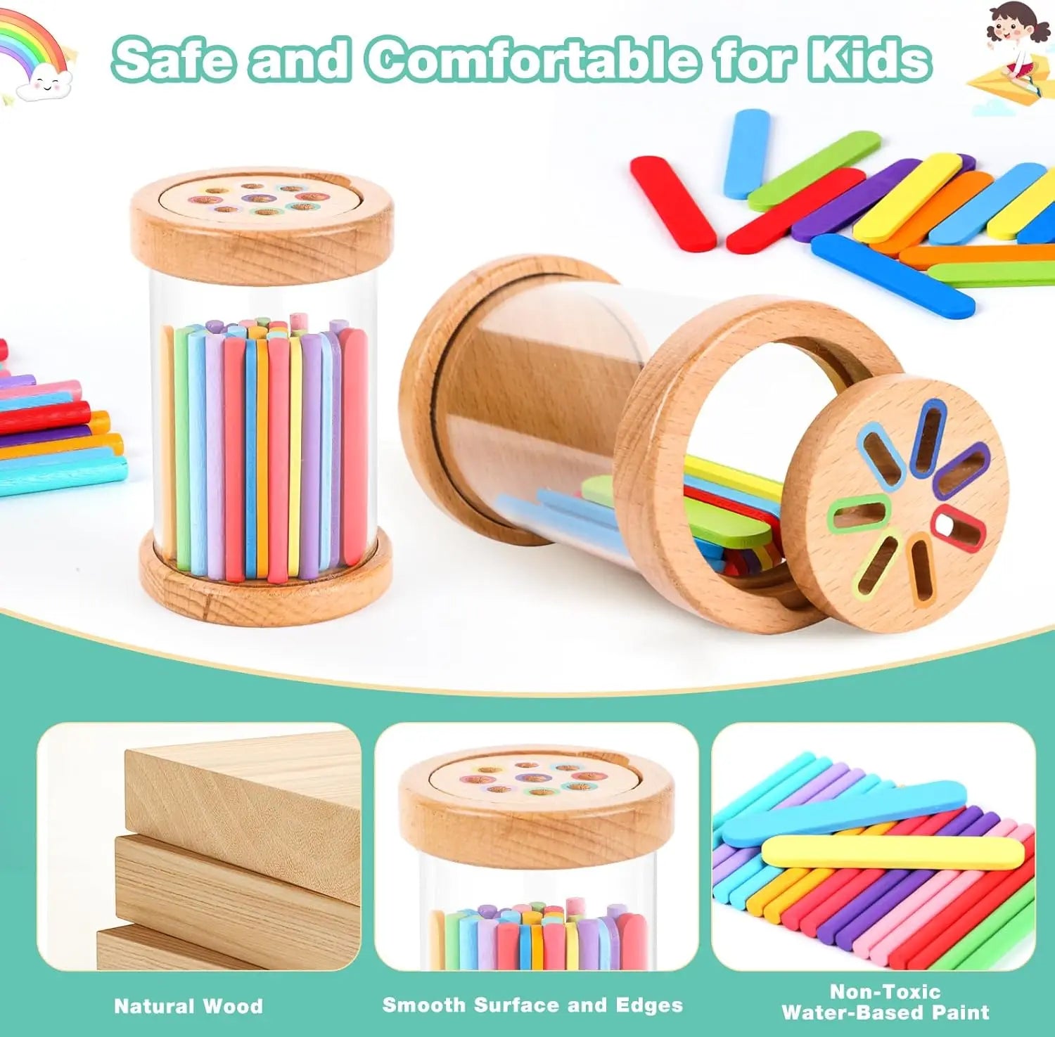 Kids Wooden Color Sorting Toy