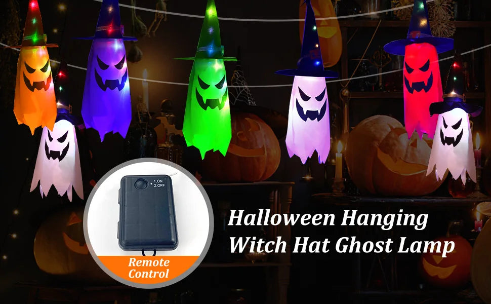 Halloween Light-Up Witch Ghosts – 5 Pack