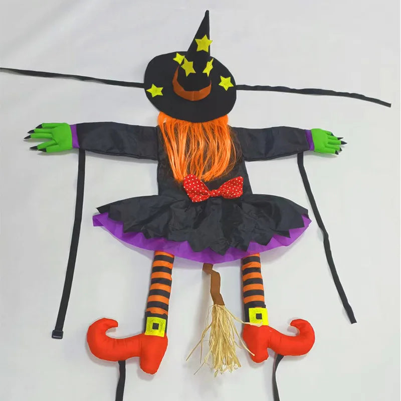 Halloween Crashing Witch Decoration