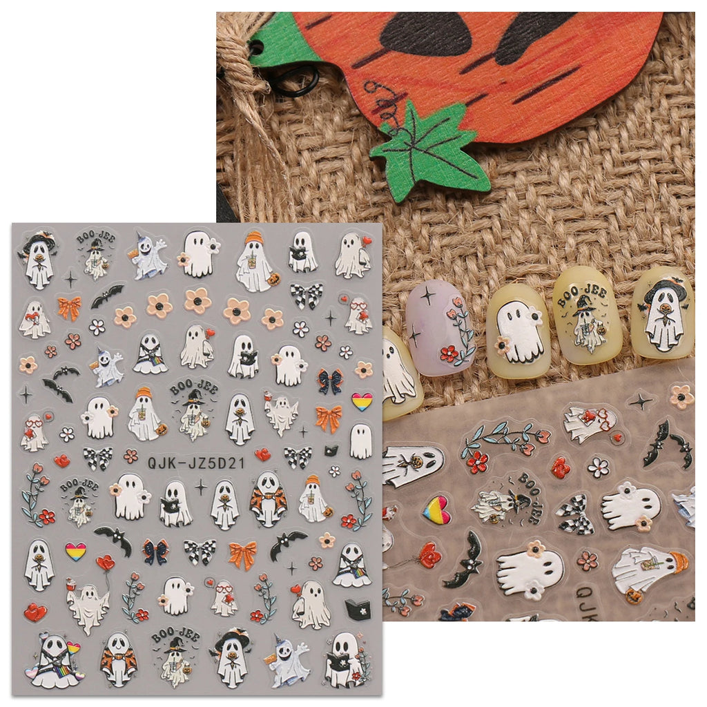 Halloween Raised Nail Stickers