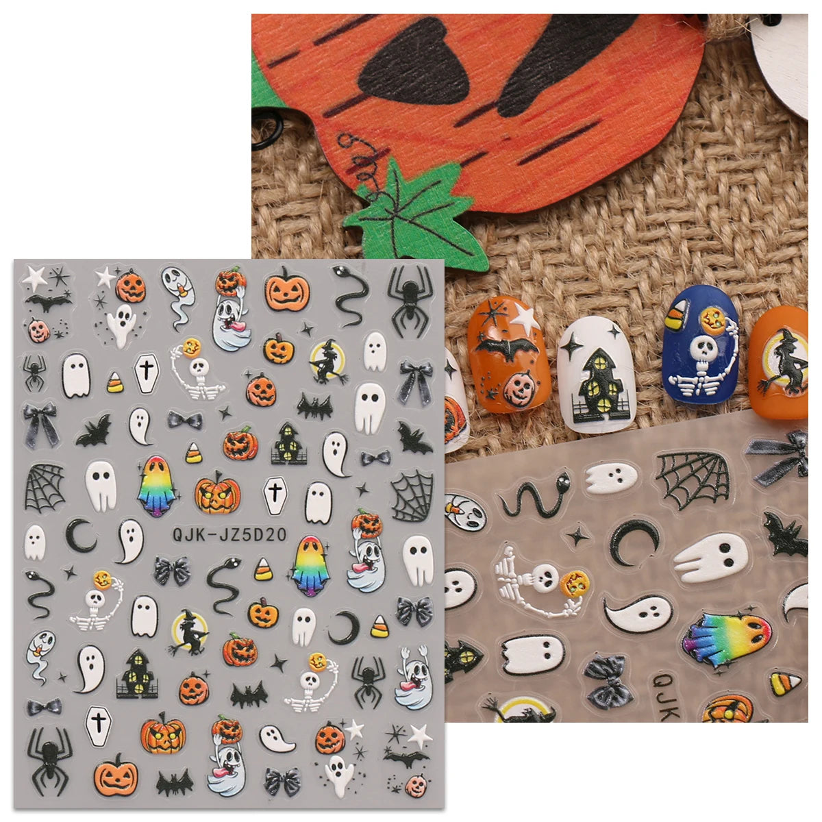 Halloween Raised Nail Stickers