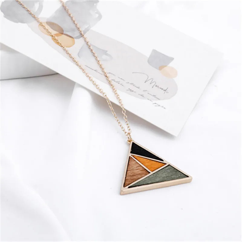 Circular & Square Metal Chain Necklacend, jewelry, gifts