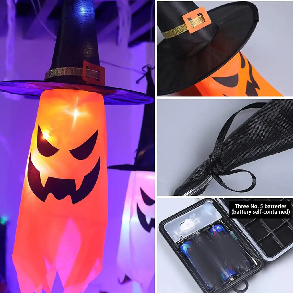 Halloween Light-Up Witch Ghosts – 5 Pack