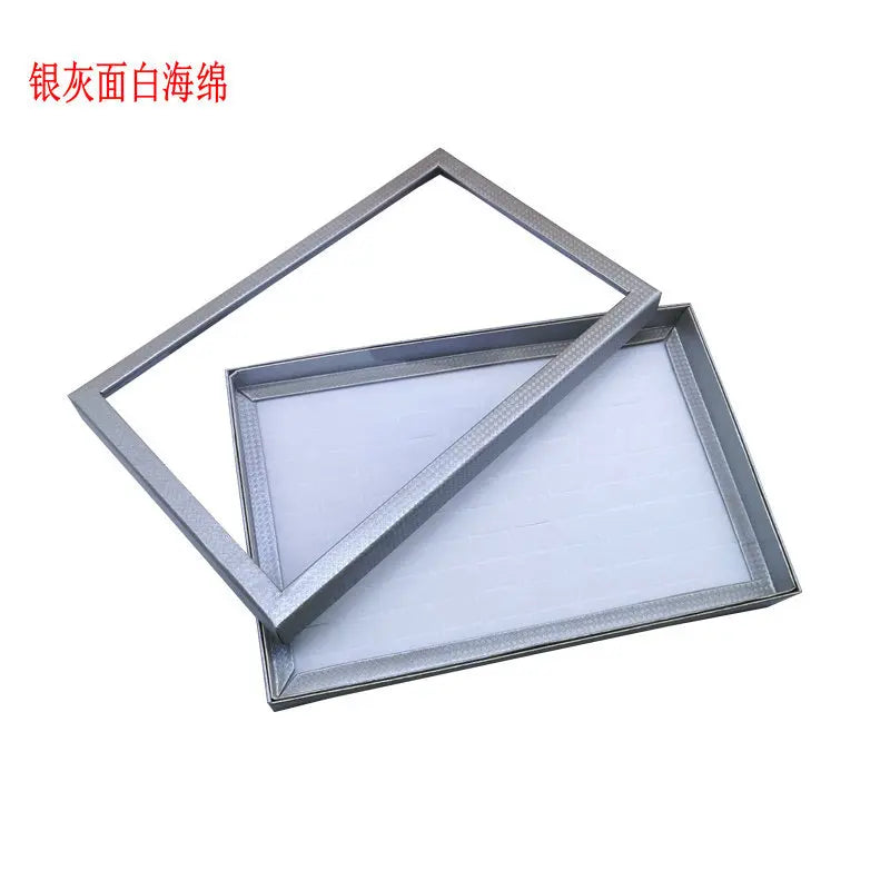 100-Slot Jewelry Display Box with Transparent Cover