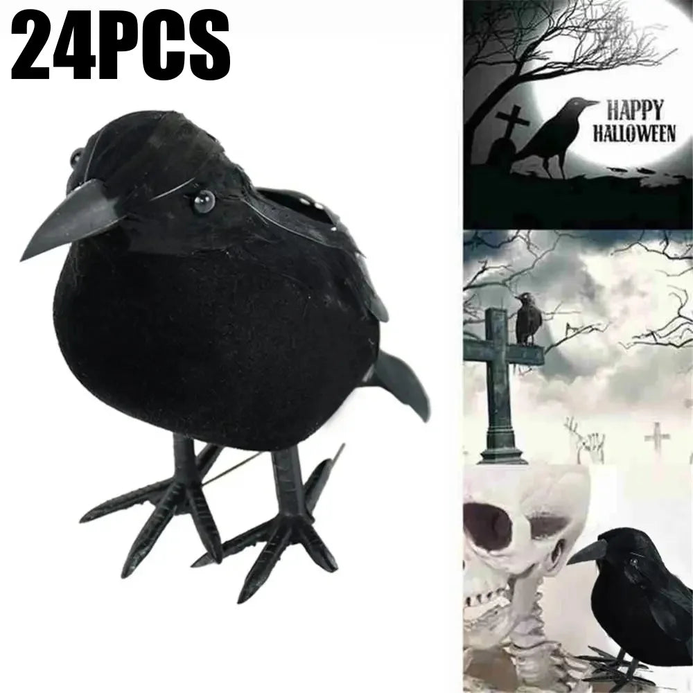 Halloween Black Crow Decorations
