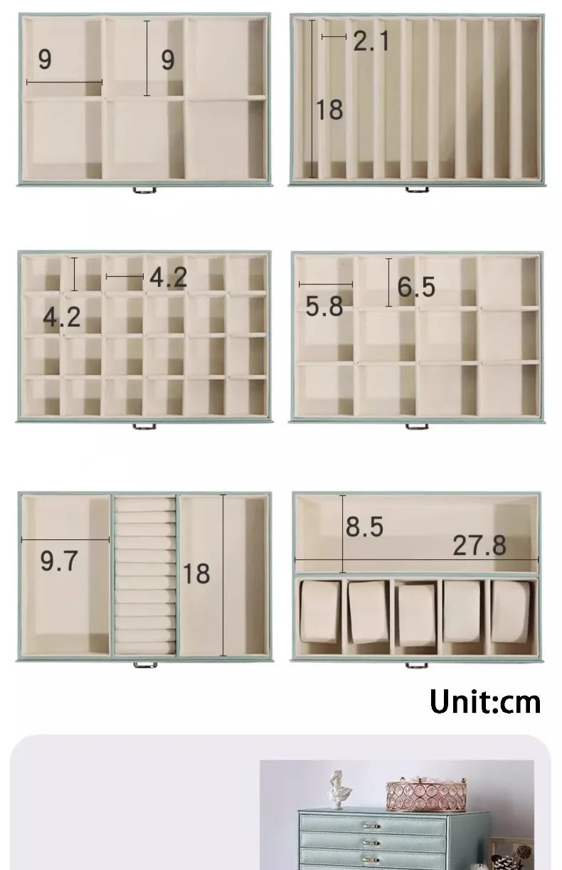 Large Leather Jewelry Storage Box