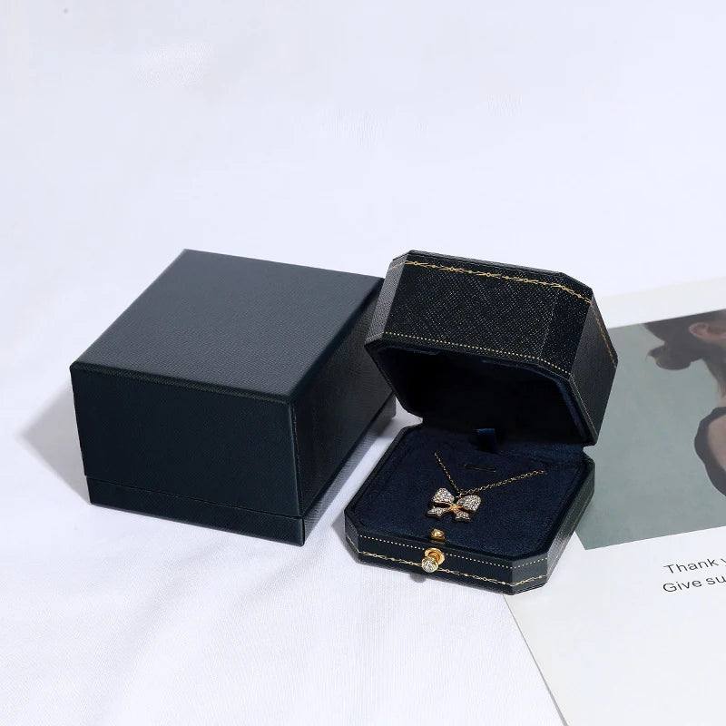 Octagonal PU Leather Jewelry Box