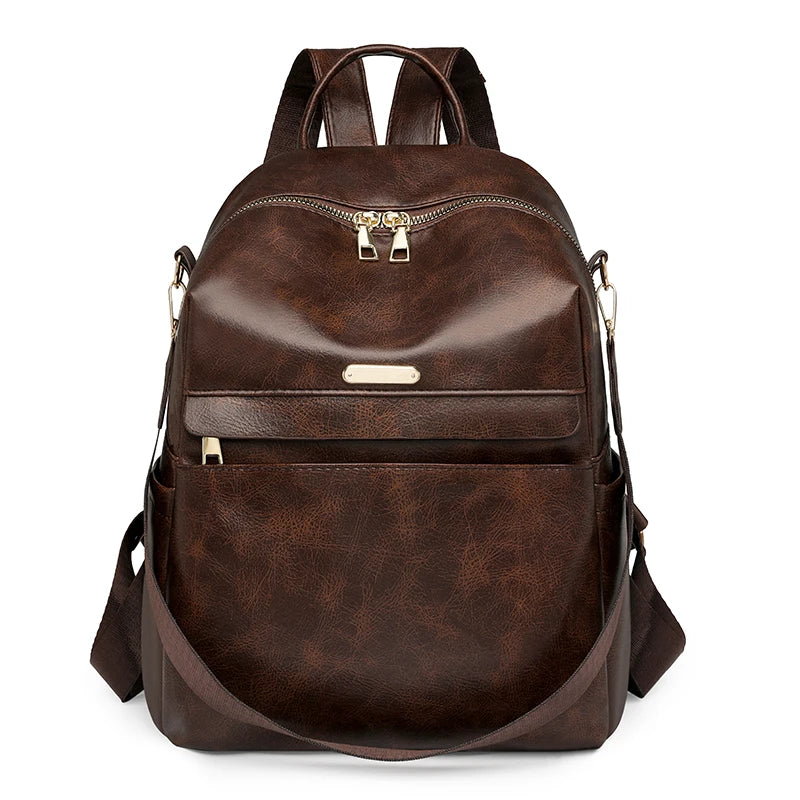 Stylish Solid Color Women’s Backpack