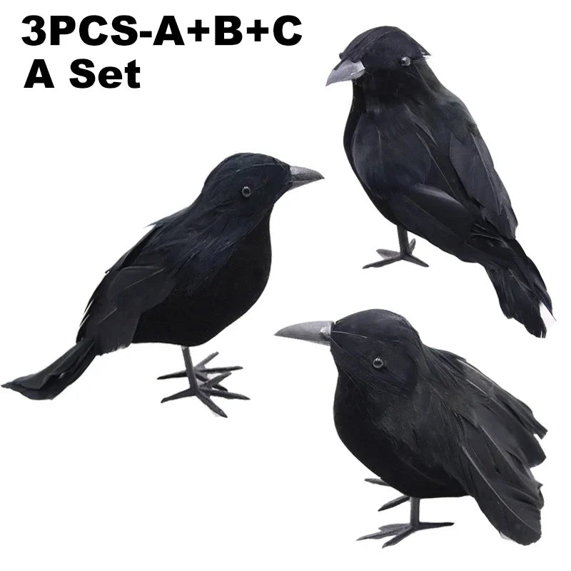 Halloween Black Crow Decorations