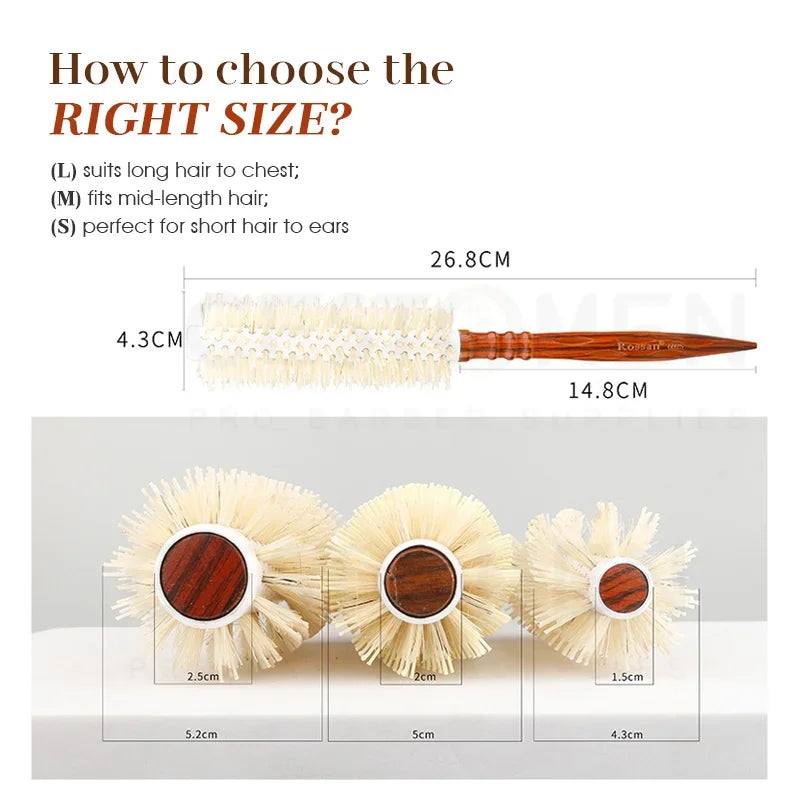 3-Size Round Hair Brush