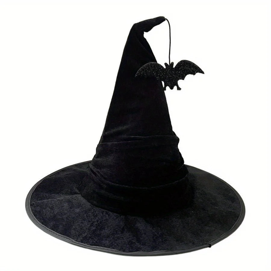 Halloween Velvet-Look Witch Hat