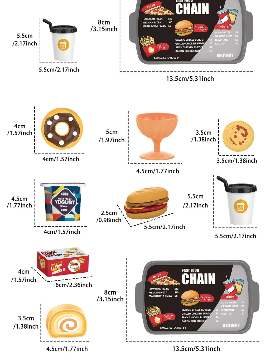 Pretend Play Kitchen Food Toy Set