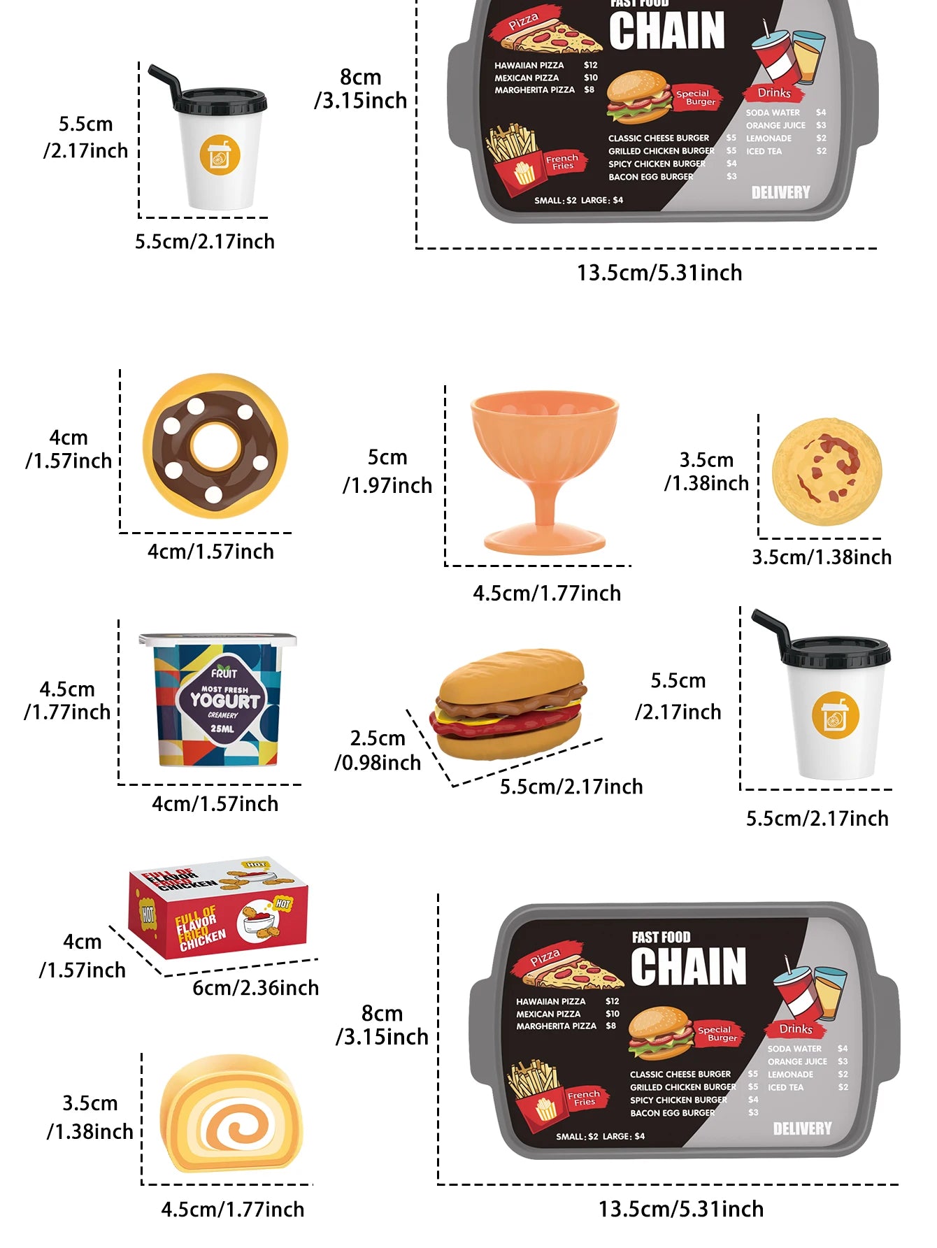 Pretend Play Kitchen Food Toy Set