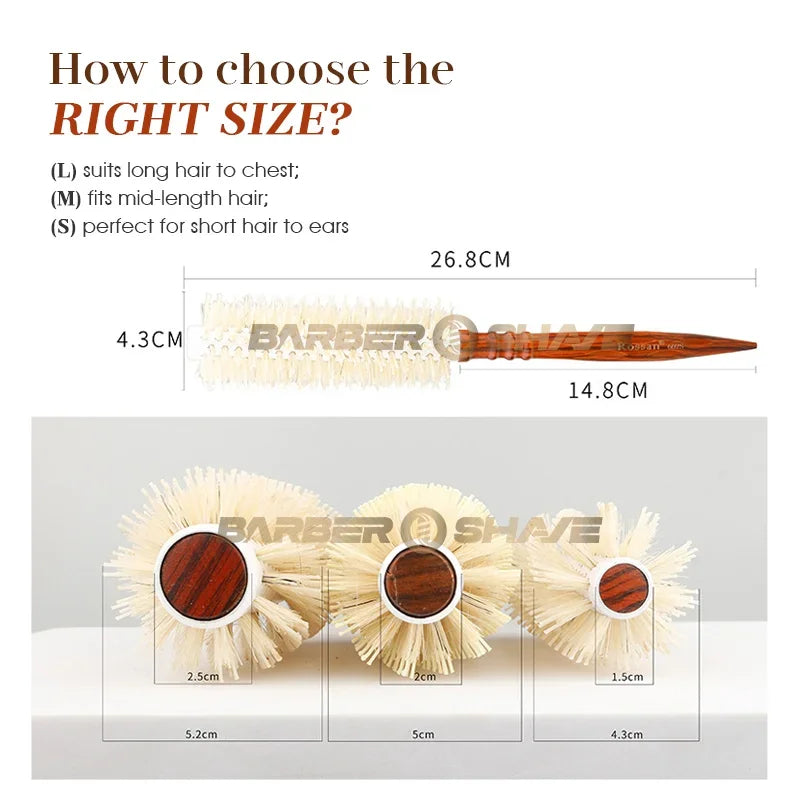 3-Size Round Hair Brush
