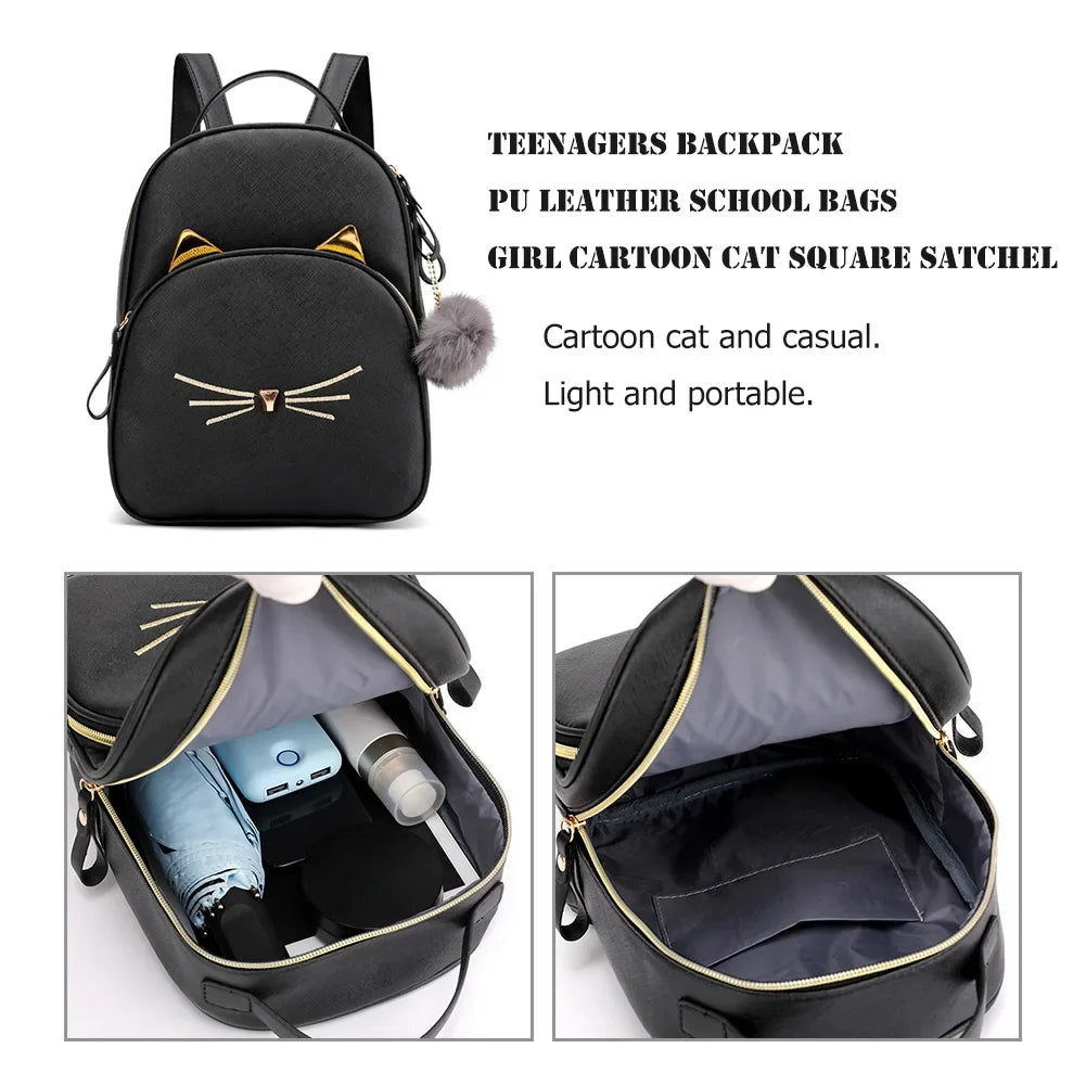 Small Cute Cartoon Cat Backpack
