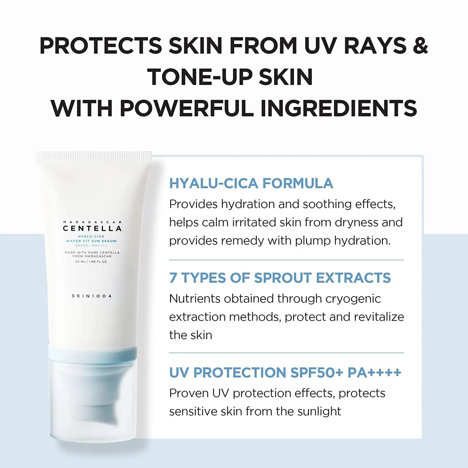 SKIN1004 Centella Sun Serum SPF50+ - Korean Skincare