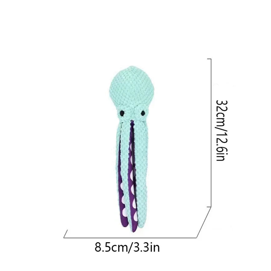 Plush Octopus Dog Toy – Interactive