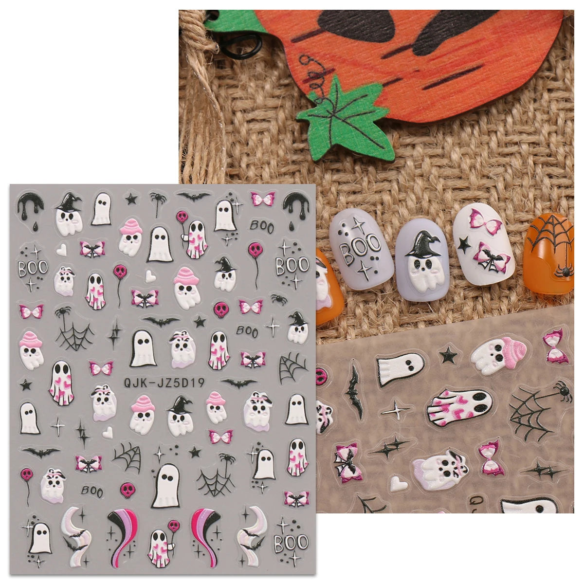 Halloween Raised Nail Stickers