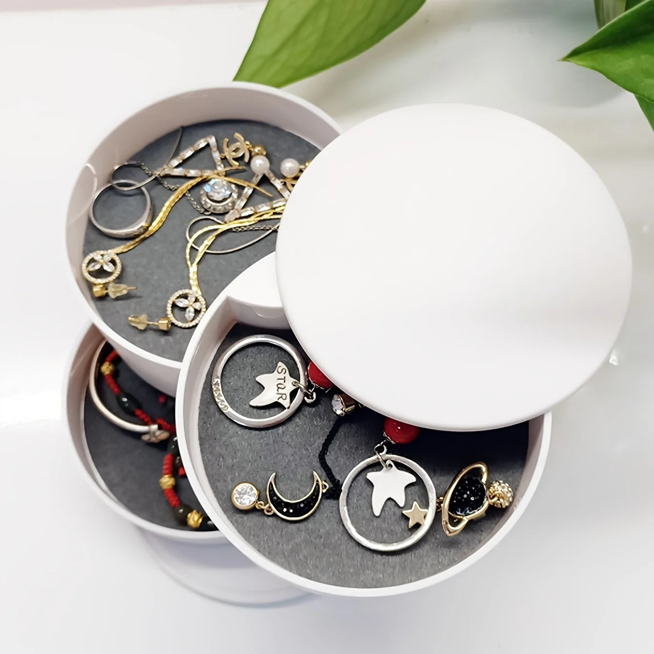 Rotating Multi-Layer Jewelry Storage Box