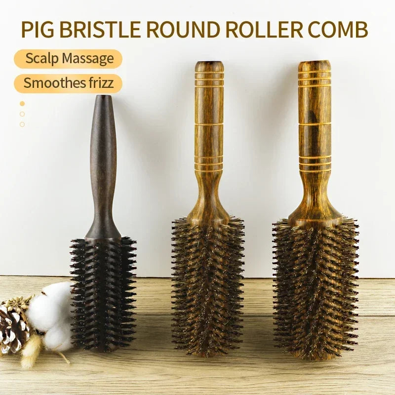 Professional Salon Boar Bristle Round Hair Brush