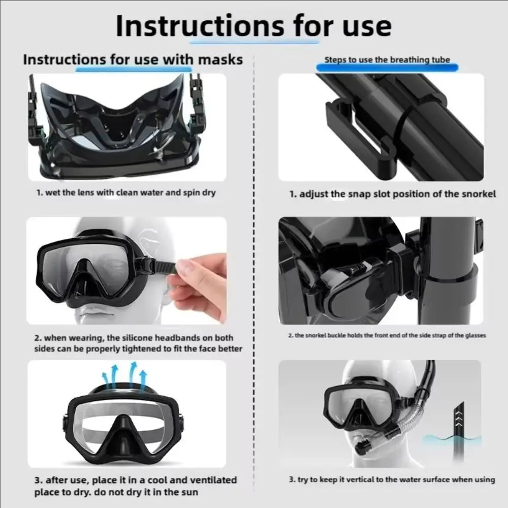 Full-Cover Snorkeling Mask Set