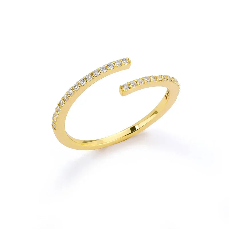 Elegant Zircon Open Ring