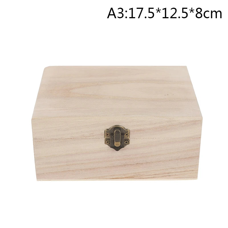 Rectangular Wooden Storage Box