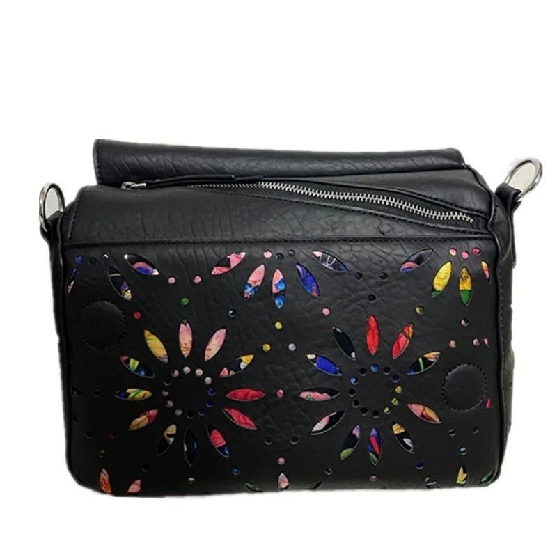 Light Luxury Hollow Flower Designer Backpack