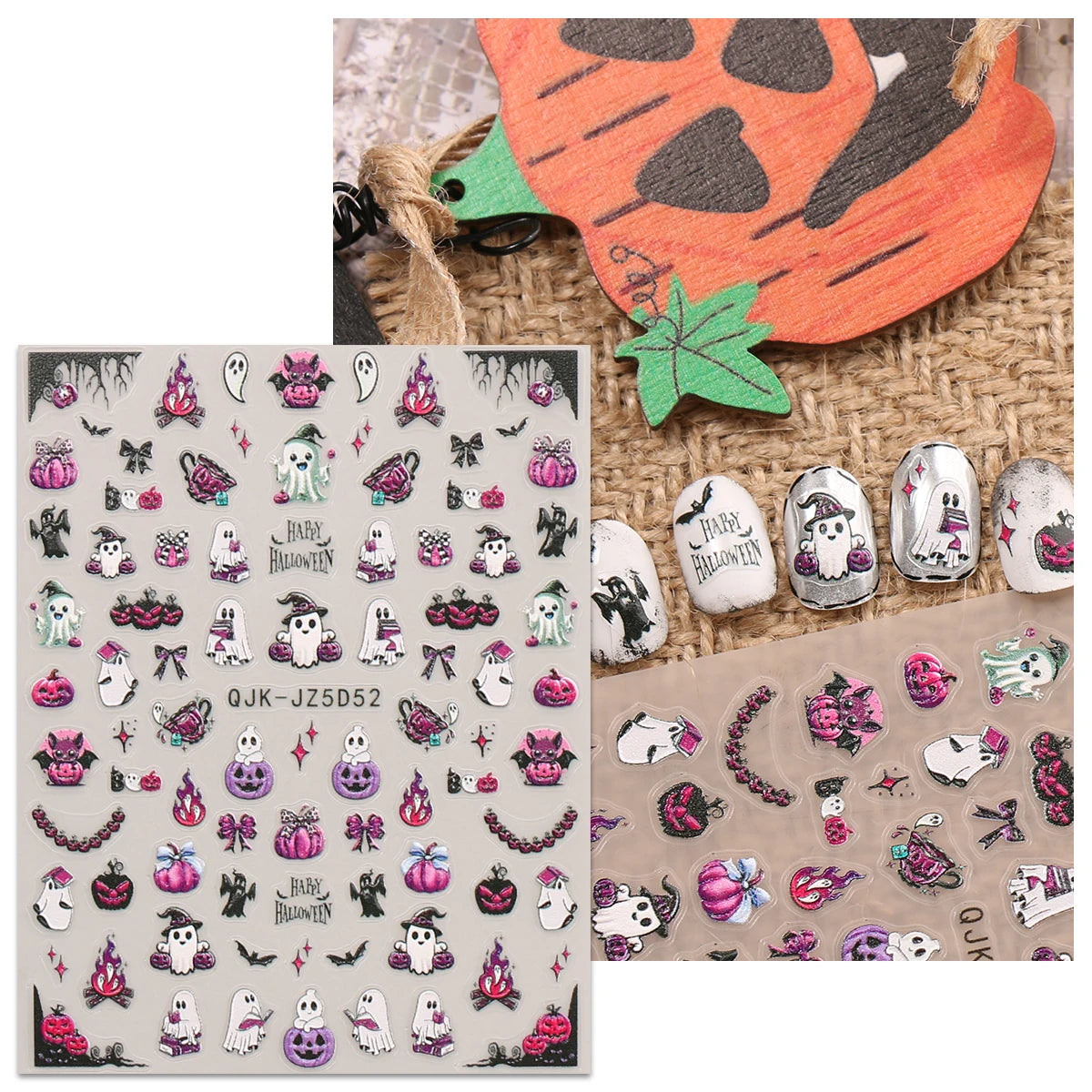Halloween Raised Nail Stickers