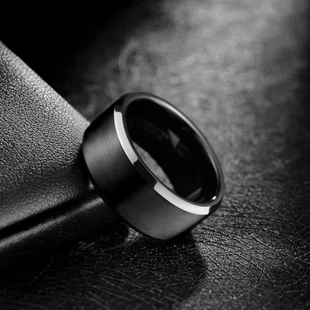 Stainless Steel Men’s Band Ring (Sizes 6–13)