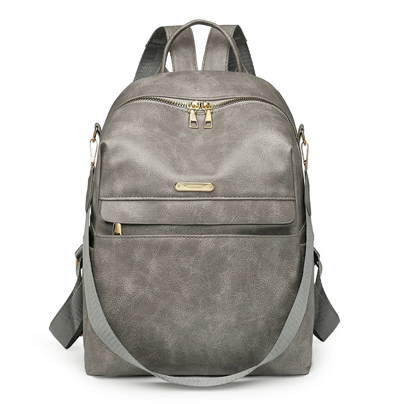 Stylish Solid Color Women’s Backpack