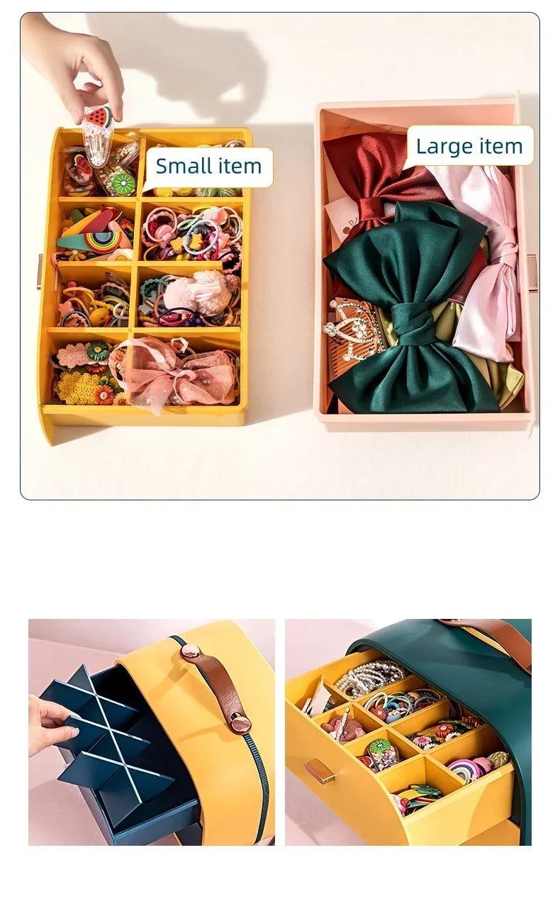 Travel Jewelry Organizer Box with Handle