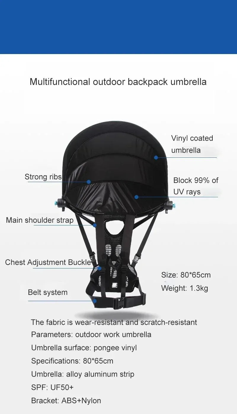 Hands-Free Backpack Umbrella