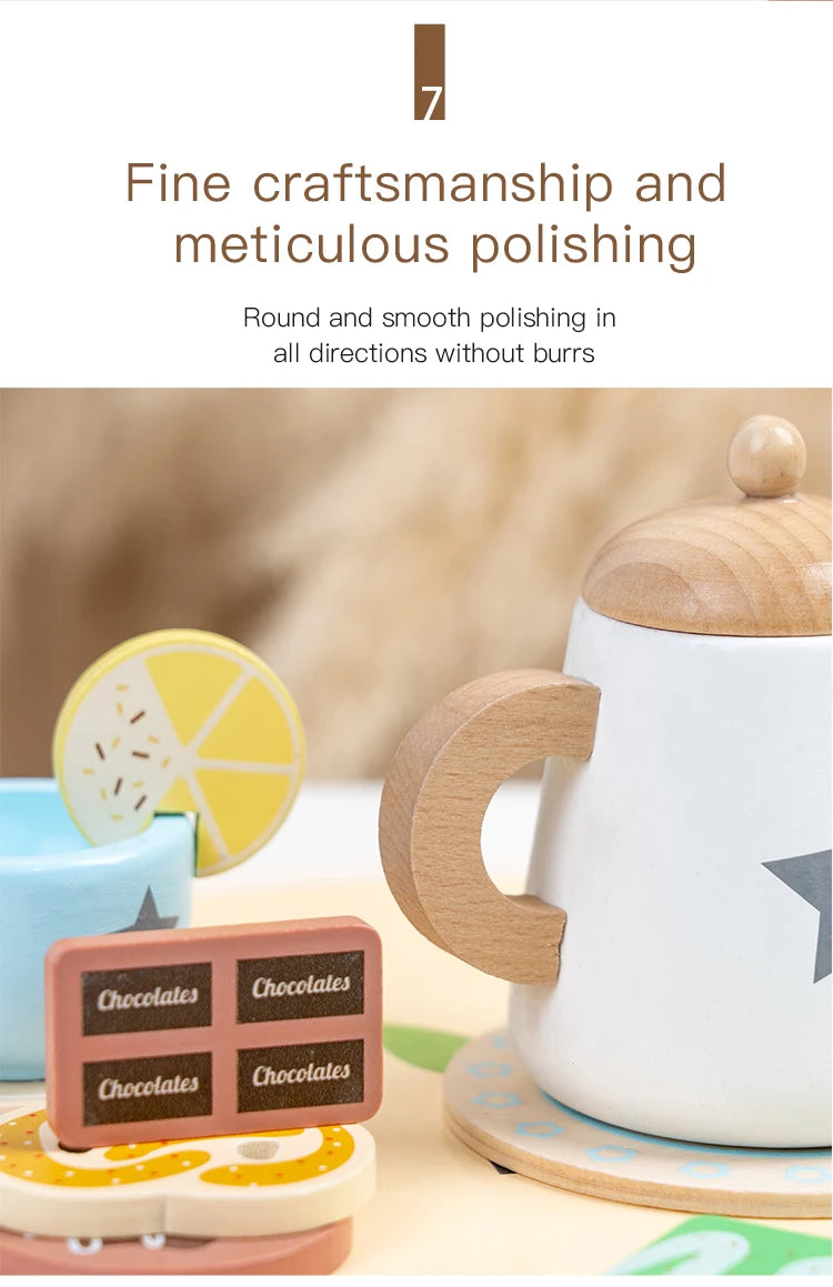 Kids Wooden Tea Party Toy