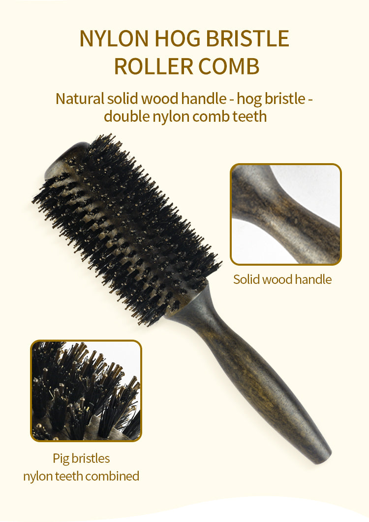 Professional Salon Boar Bristle Round Hair Brush