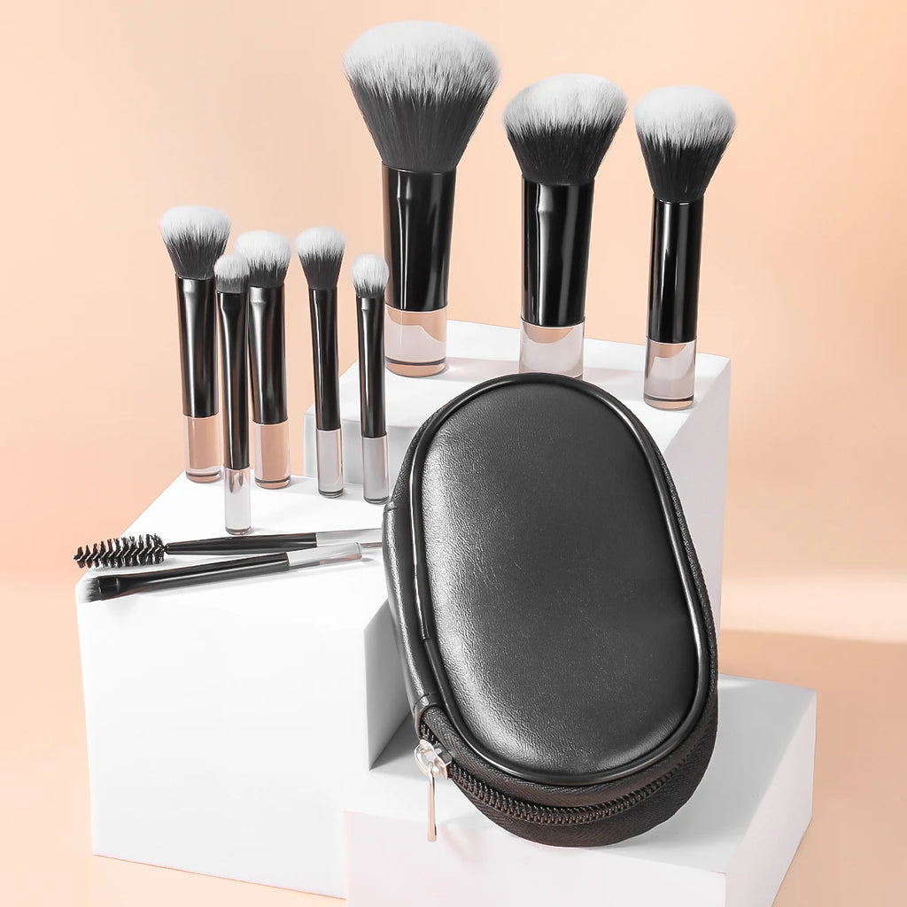 Portable 10pcs Makeup Brush Kit