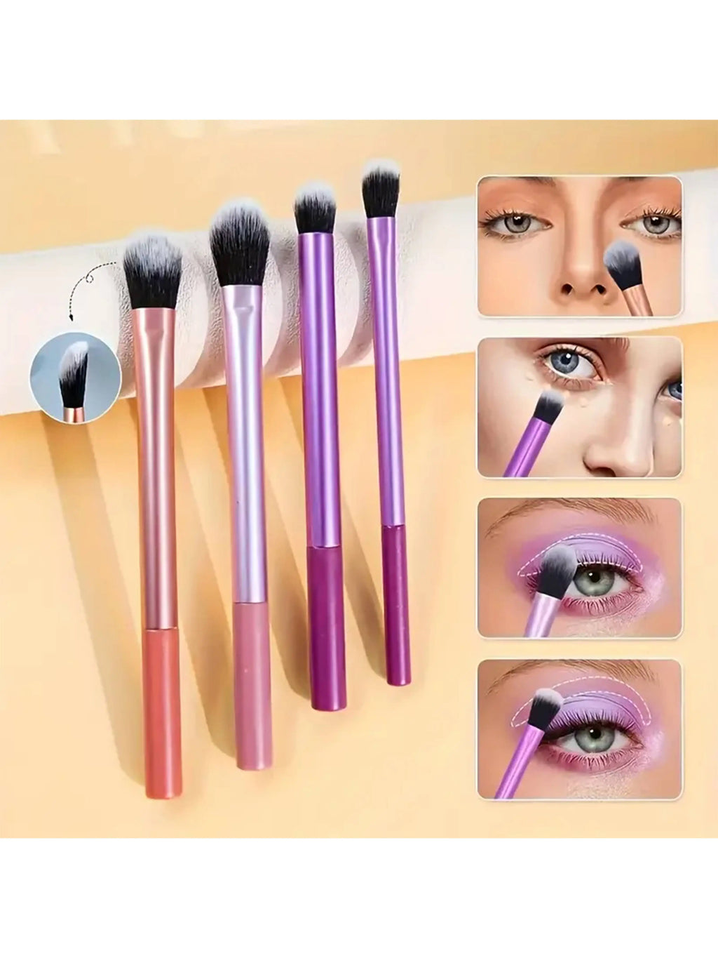 8pcs Makeup Brush Kit – Soft Synthetic