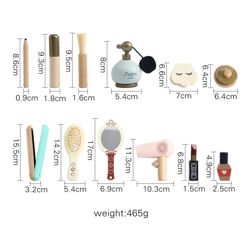 Wooden Makeup & Cosmetic Pretend Play Toys