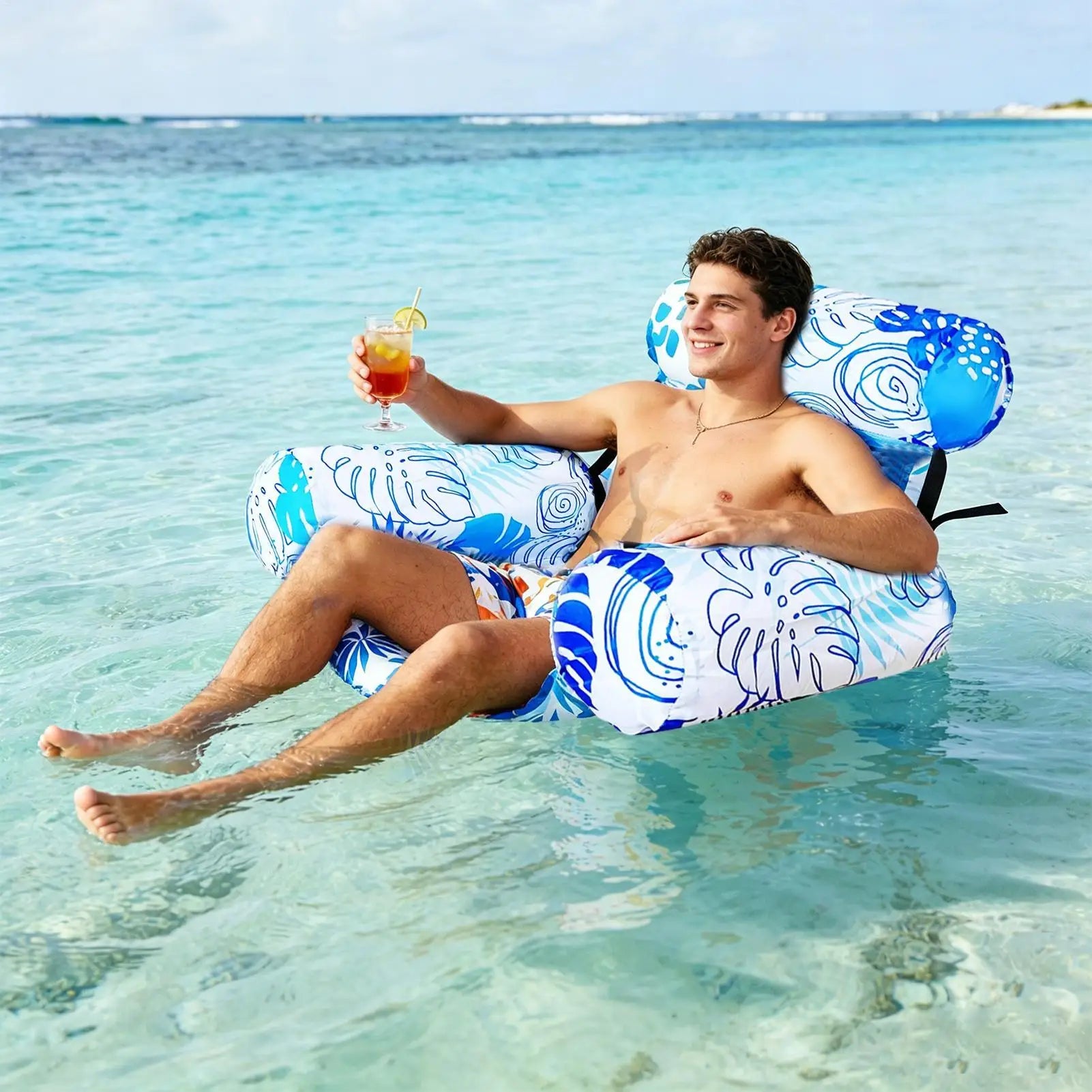 Inflatable Pool Raft Lounger
