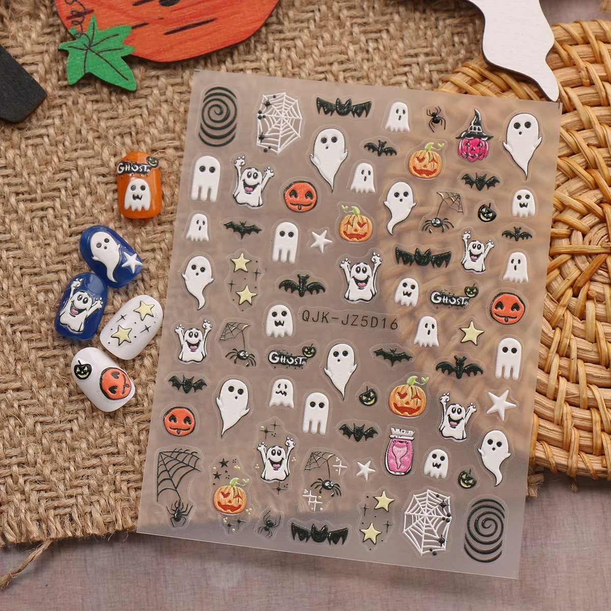 Halloween Raised Nail Stickers