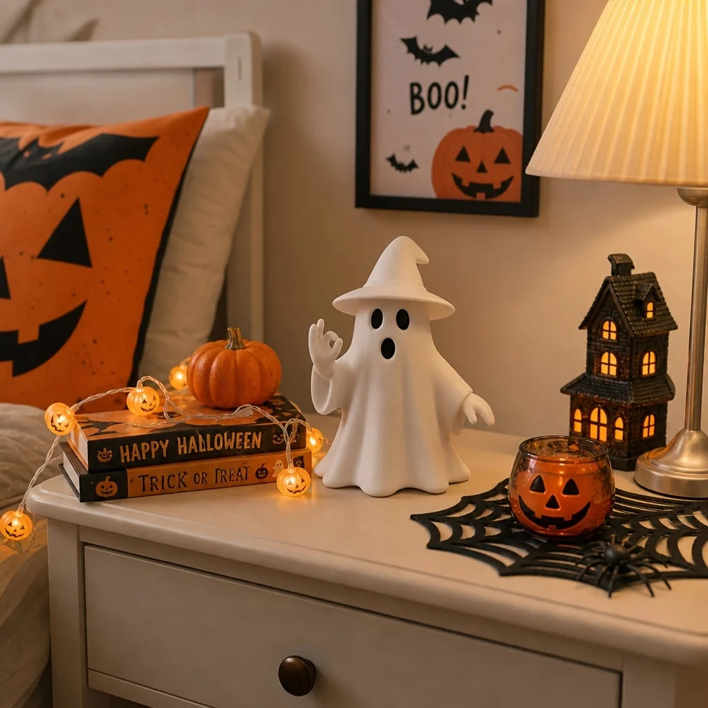 Halloween OK Gesture Ghost Figurine