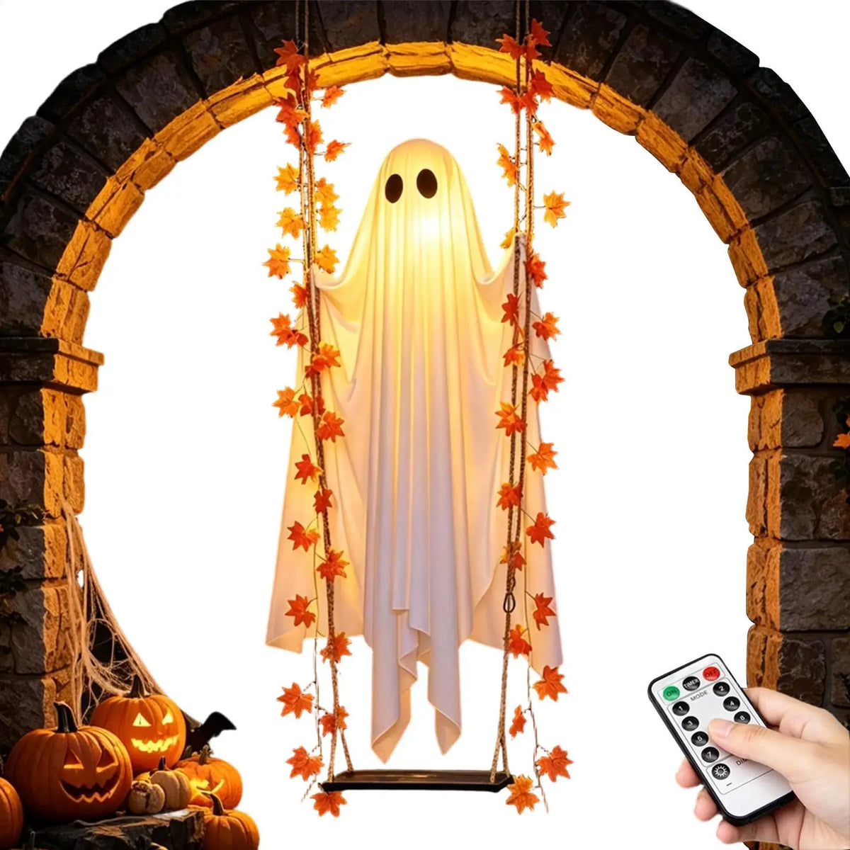 Halloween Remote-Control Swing Ghost