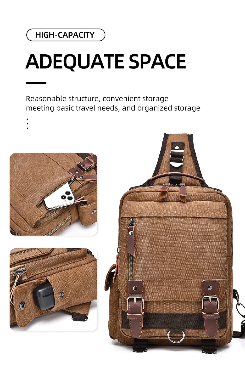 Small Canvas Backpack 20L