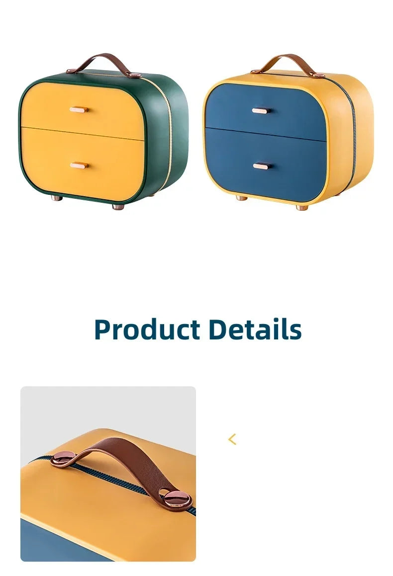 Travel Jewelry Organizer Box with Handle